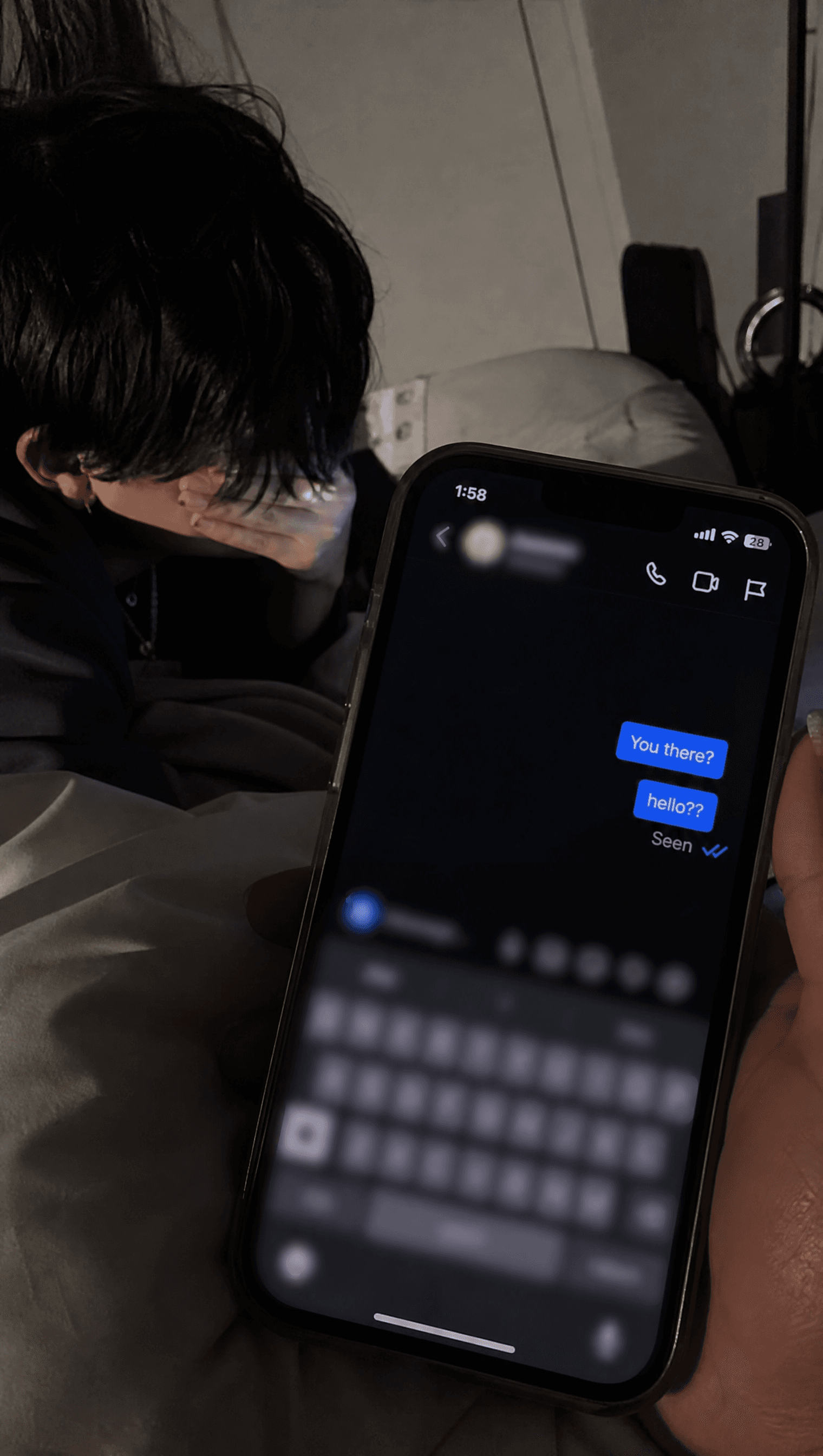 Chat screenshot before AI roast — awkward text reply — SpicyReplies