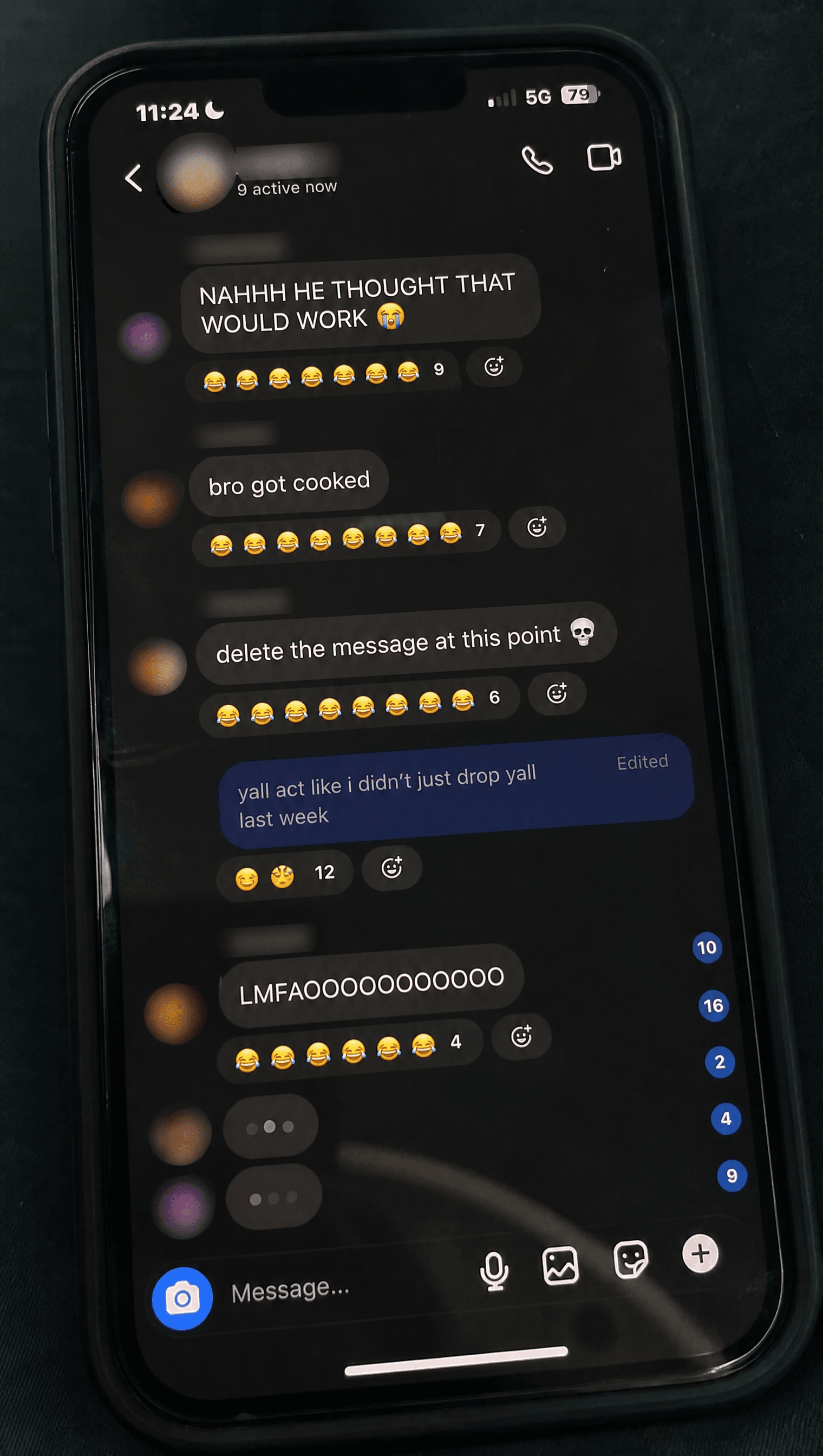 Chat screenshot before AI roast — left on read again — SpicyReplies
